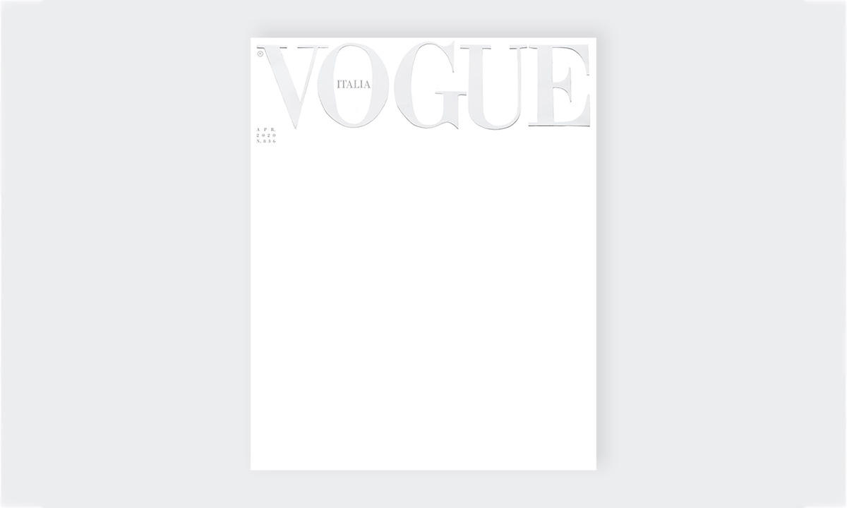 Vogue Italia Releases Blank Cover in Response to Covid-19
