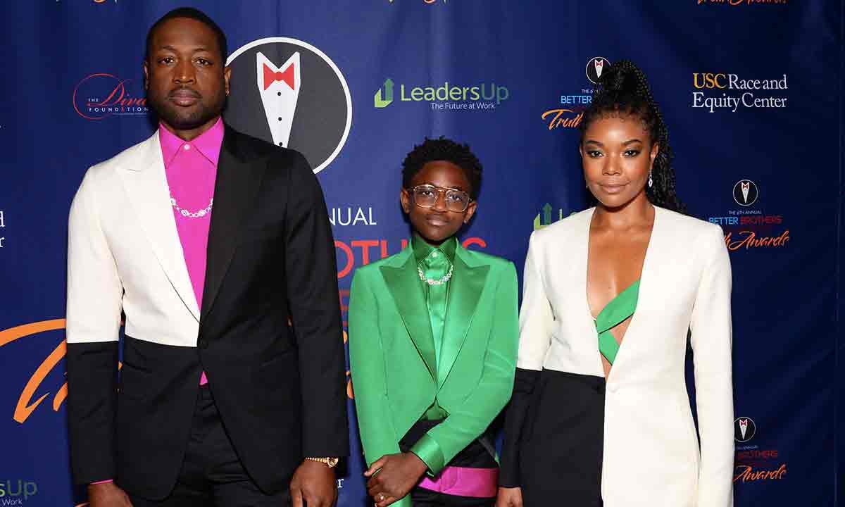 Dwyane Wade, Zaya Wade and Gabrielle Union attend the Better Brothers Los Angeles