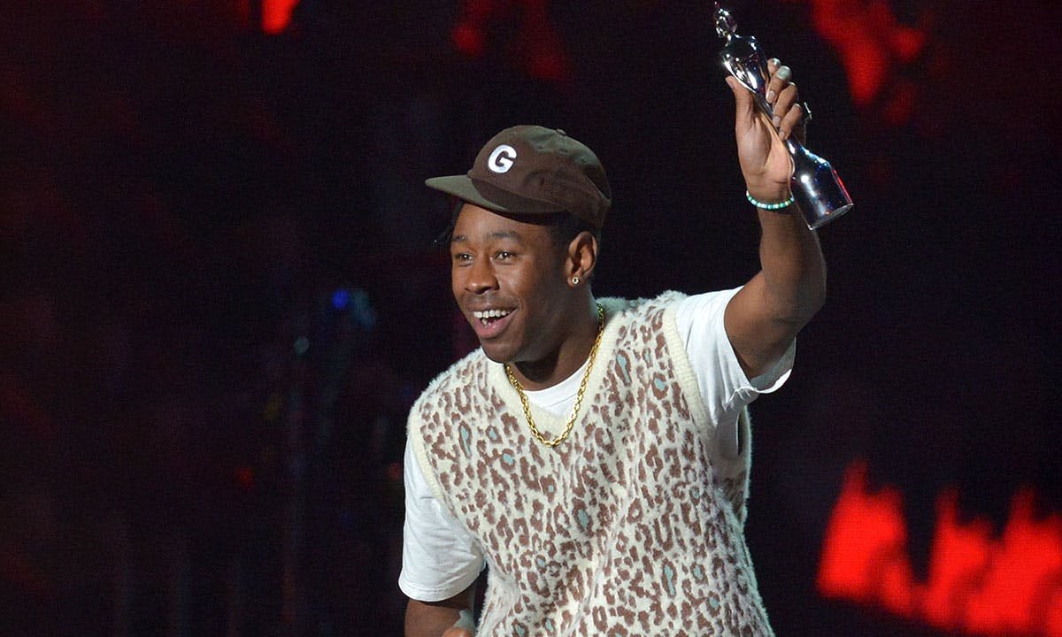 Tyler, The Creator accepts the International Male Solo Artist award during The BRIT Awards