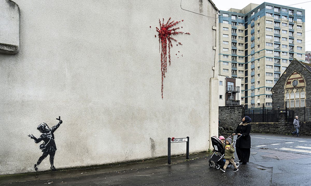 Banksy Valentine's Day Mural