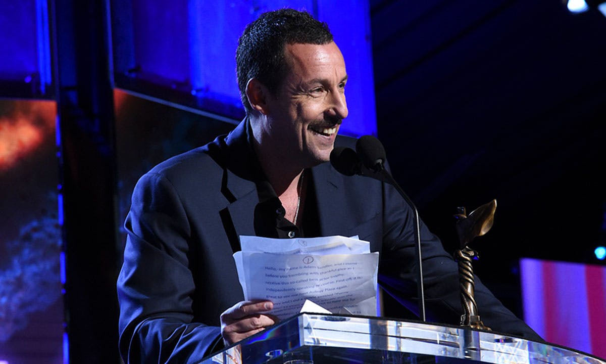 Adam Sandler gives acceptance speech at independent spirit awards