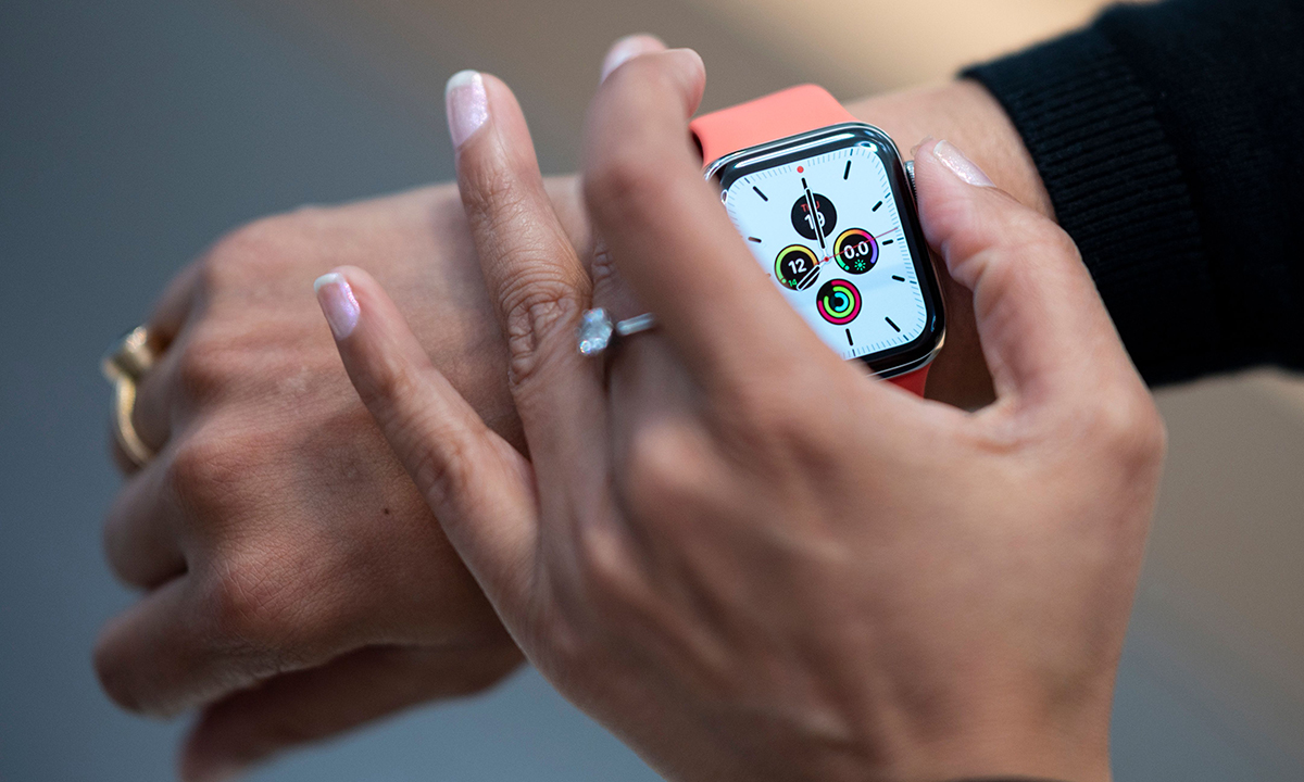 Apple Watch on wrist