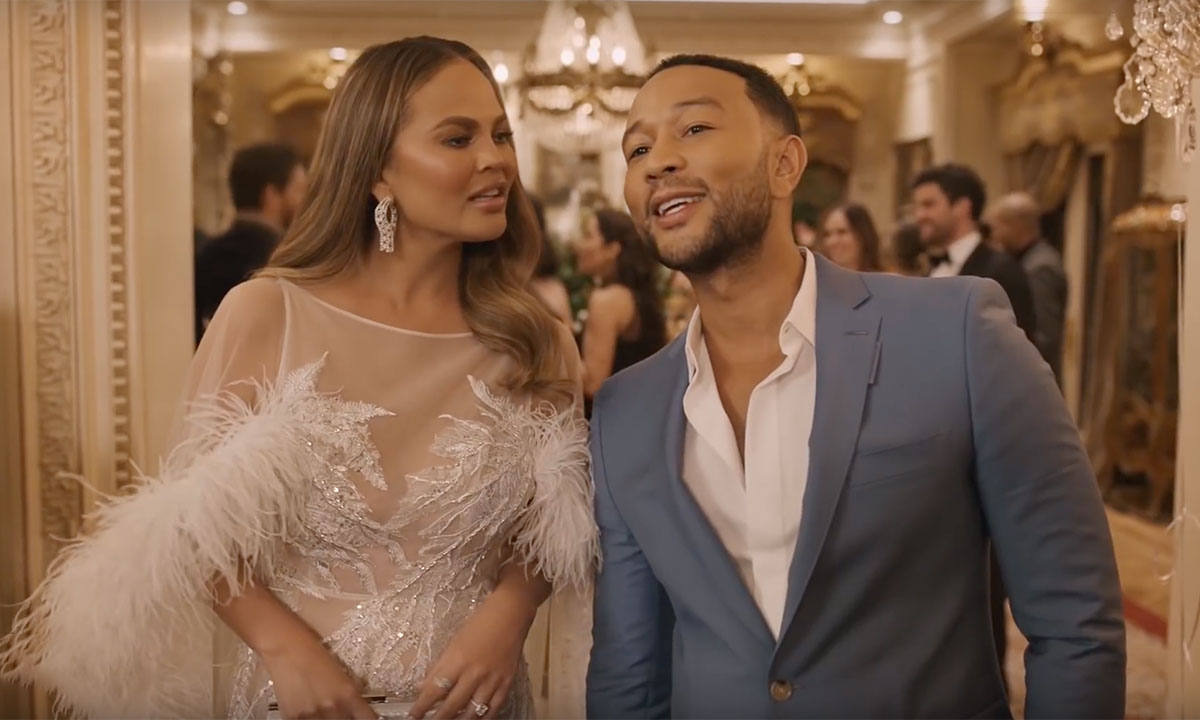 John Legend and Chrissy Teigen in Genesis ad for the super bowl
