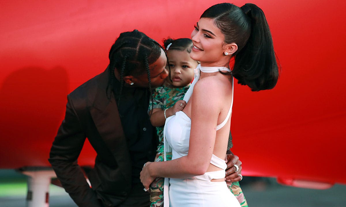 Travis Scott and Kylie Jenner with daughter Stormi Webster