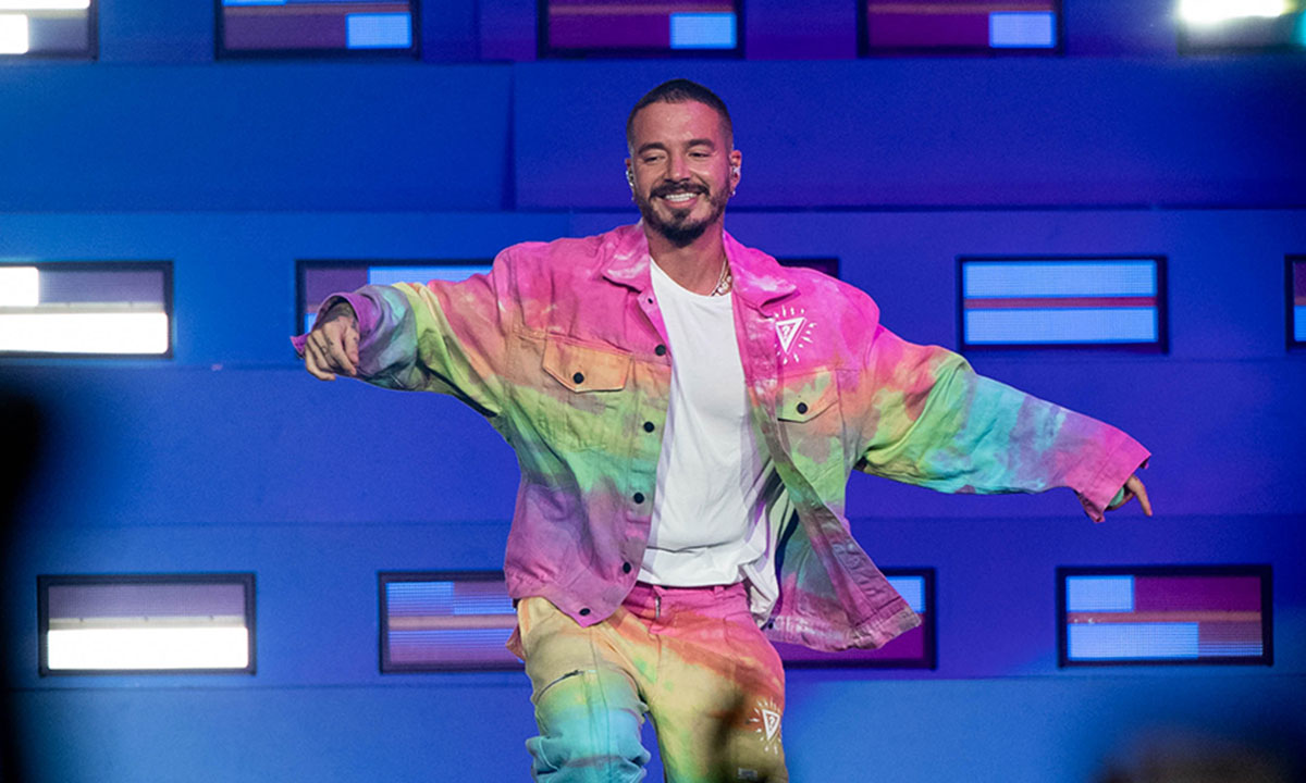 J Balvin performs onstage at Staples Center