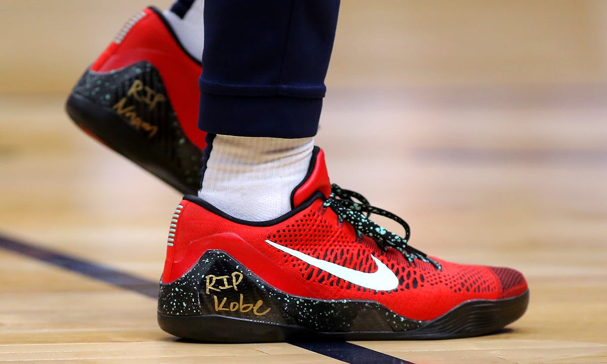 Red Nike Kobe Bryant sneaker