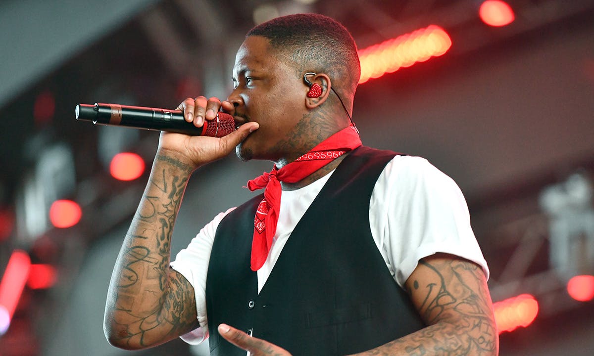 YG performs on stage at Coachella 2019