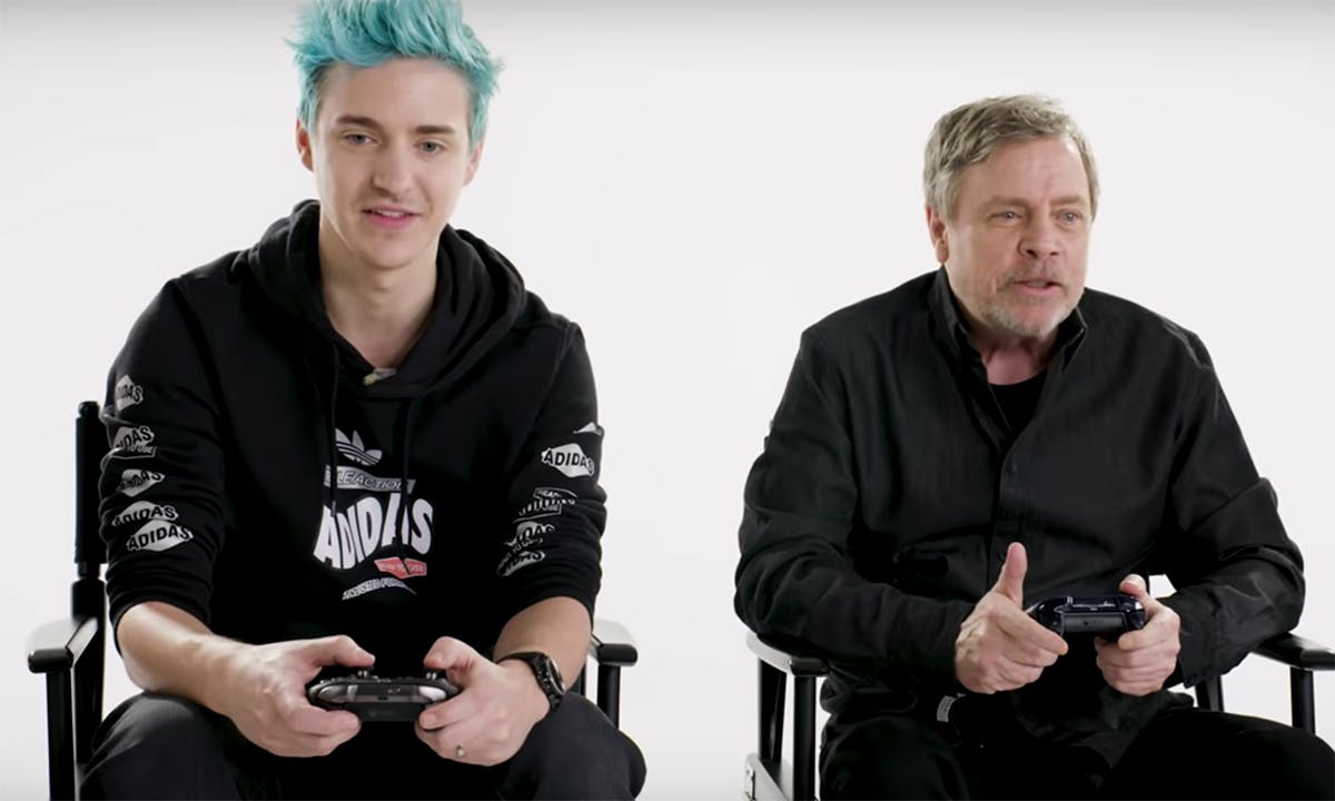 Ninja Mark Hamill play Fortnite