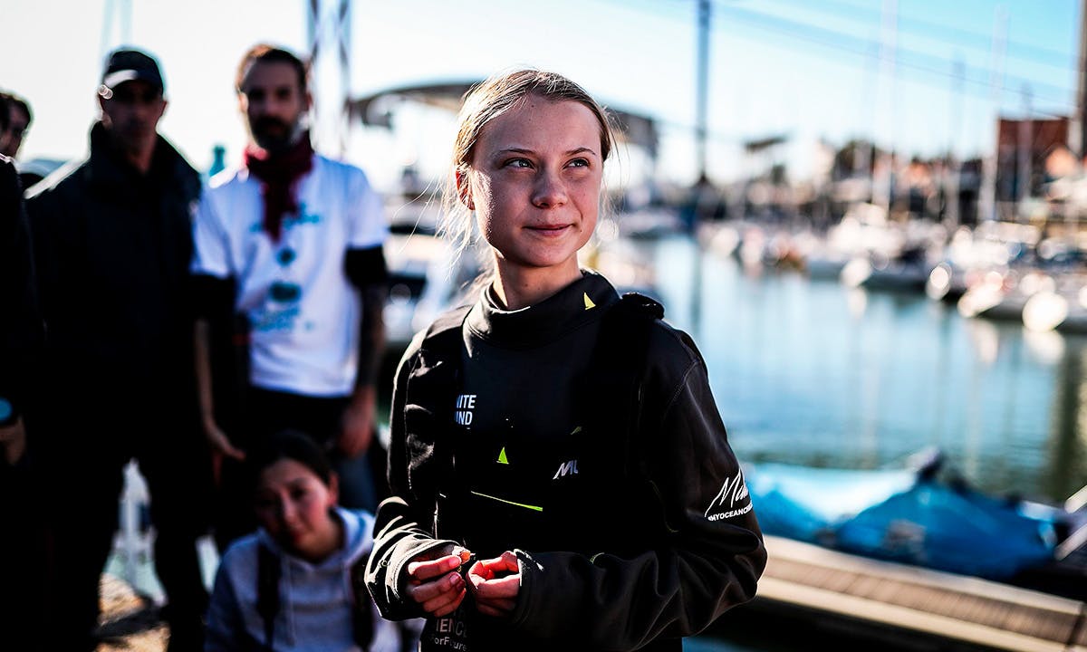 Greta Thunberg documentary seaside dock