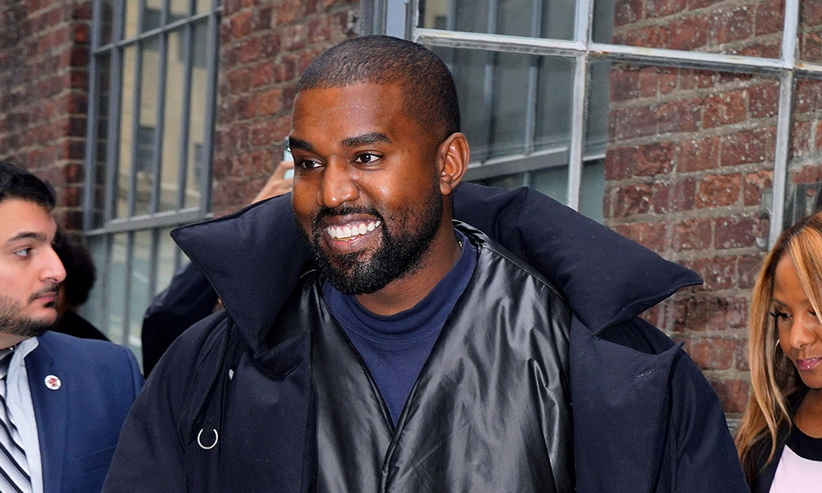 Kanye West smiling in New York city