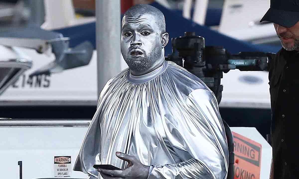 Silver Kanye West performs 'Mary' Opera Art Basel Miami