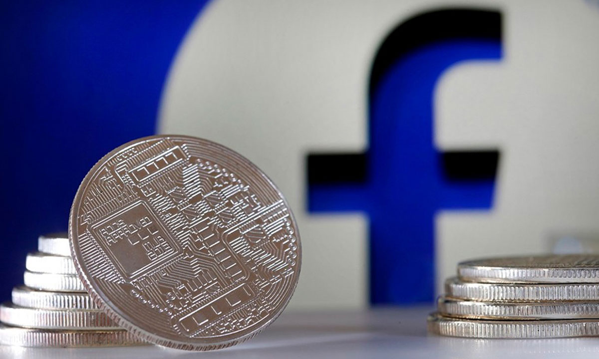facebook icon behind stack of coins