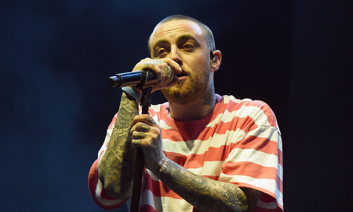 Mac Miller red white striped shirt