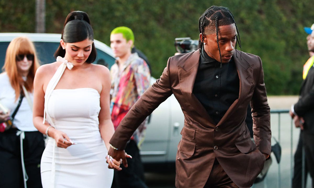 Travis Scott and Kylie Jenner hold hands
