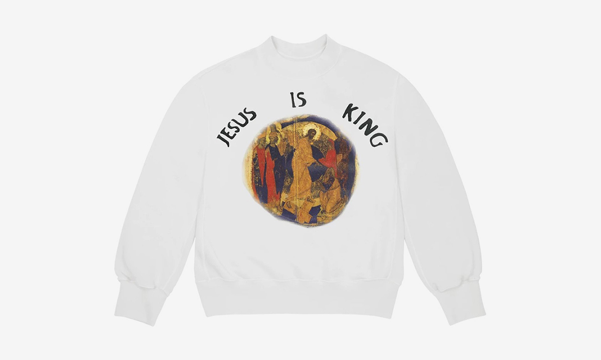 Kanye West Jesus Is King white crewneck sweatshirt
