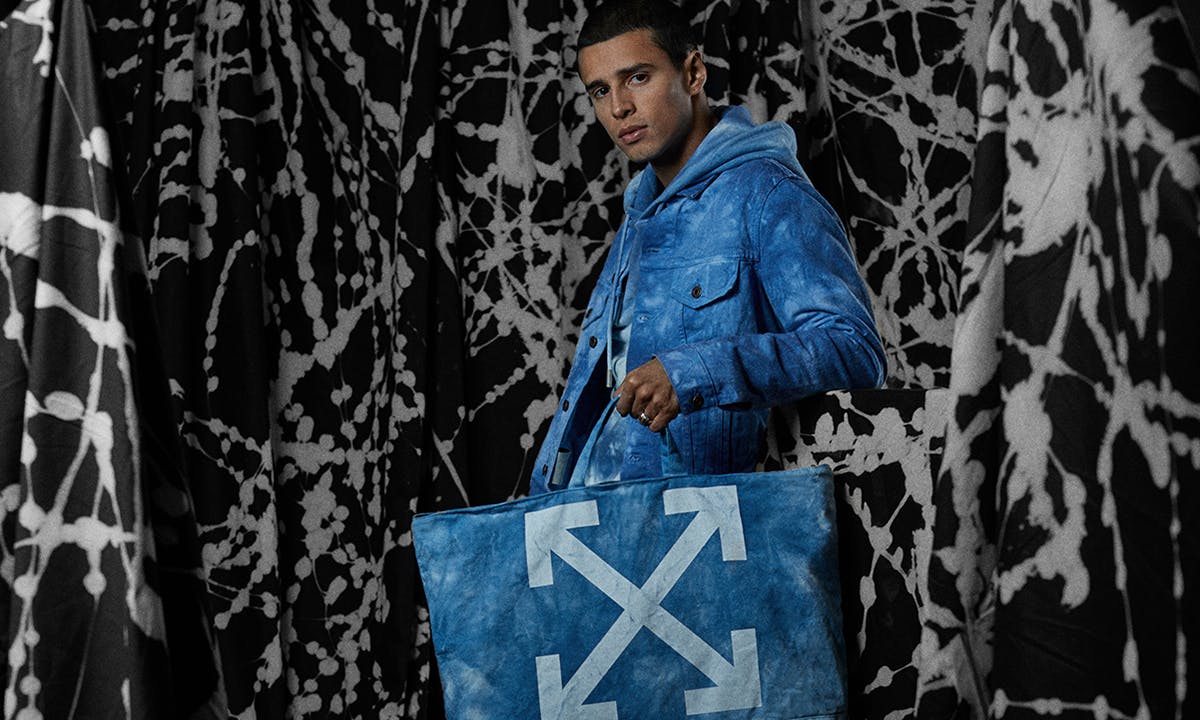 Off-White END denim tote bag