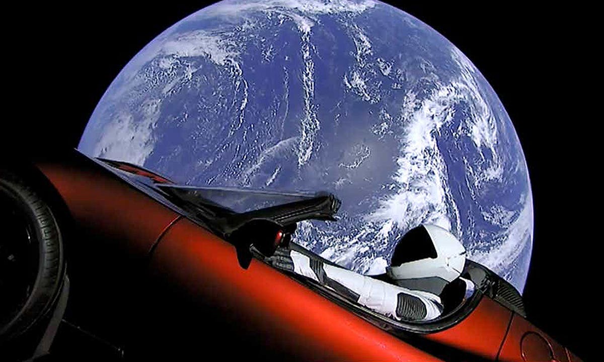 tesla starman roadster first trip around sun Elon Musk SpaceX