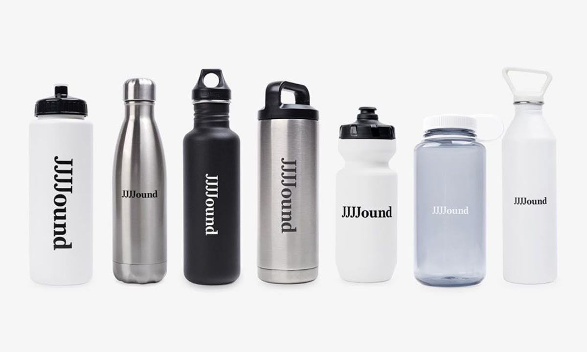 jjjjound water bottles feature