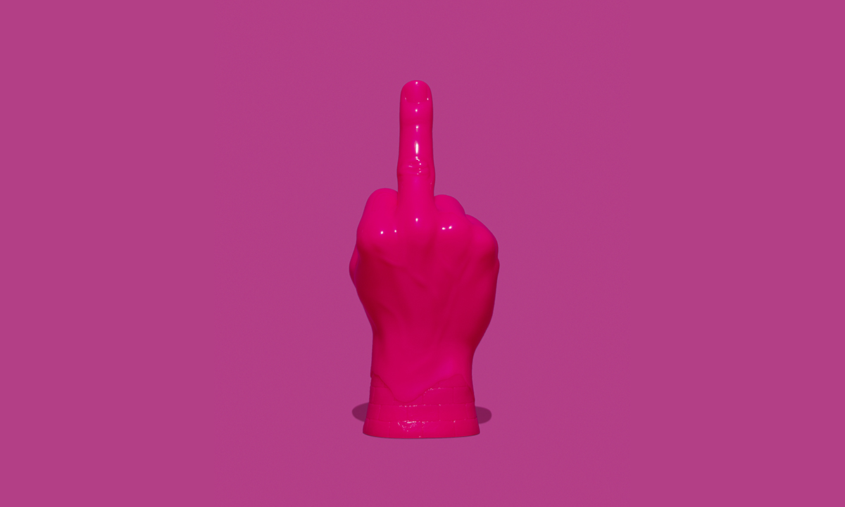 huf haroshi pink middle finger feature