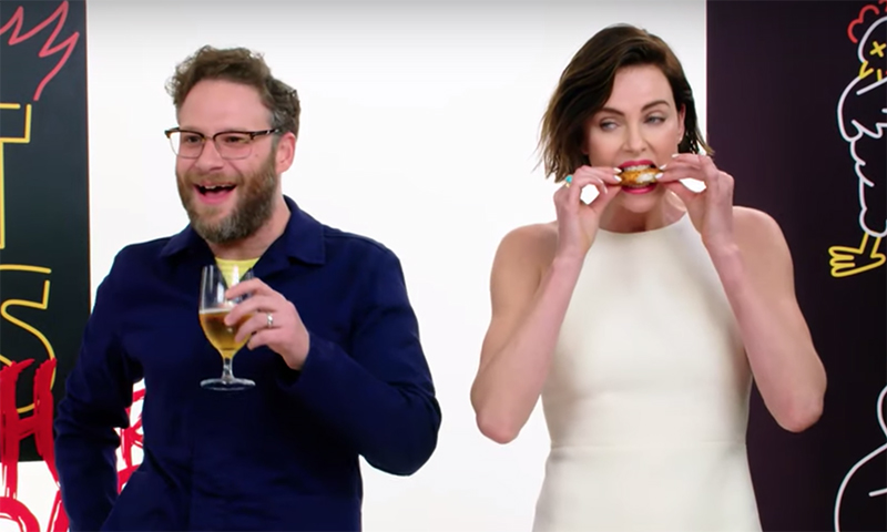 seth rogen charlize theron truth or dab feature