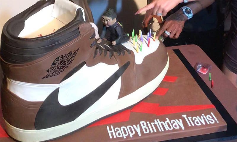 travis scott air jordan 1 birthday cake feature kylie jenner