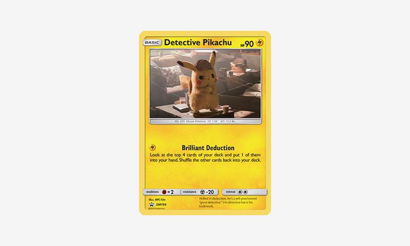 detective pikachu pokemon cards feature