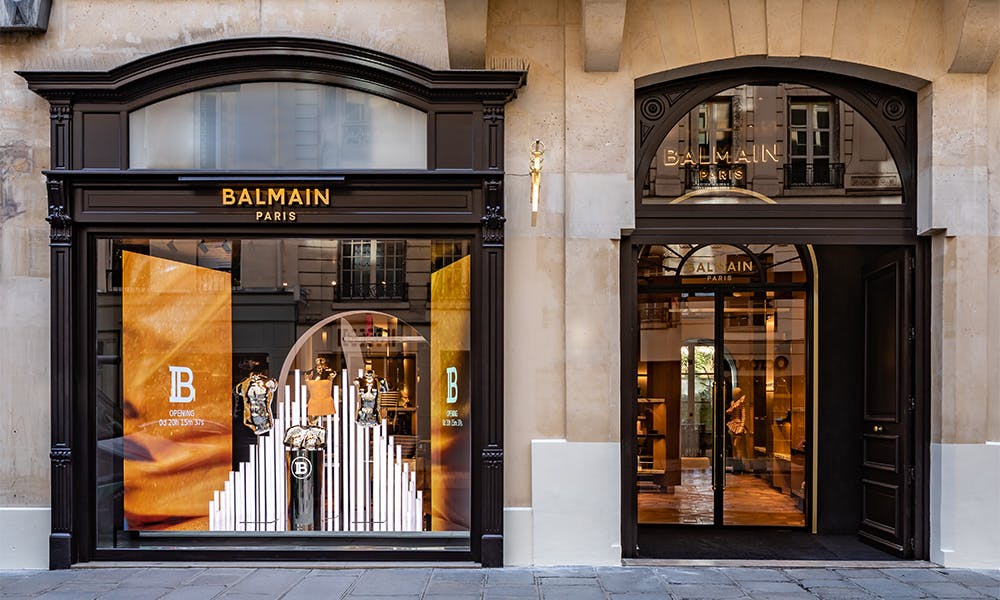 balmain paris new flagship store Olivier Rousteing