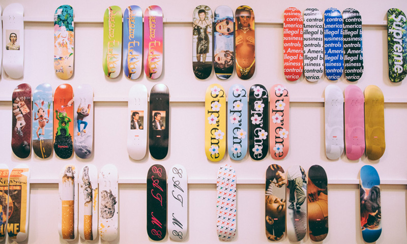 A Group of Supreme Skateboards, 20 Years of Supreme, 2018