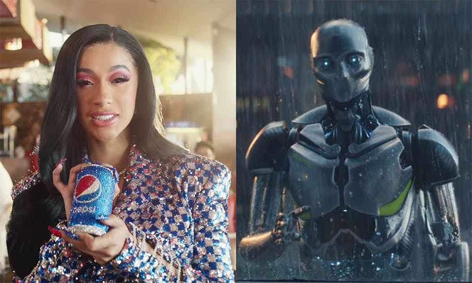 super bowl liii commercials feat Cardi B coca cola pepsi