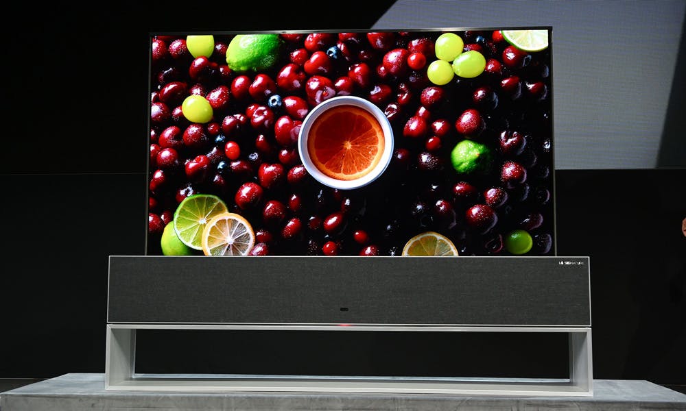 lg rollable oled tv feat ces2019