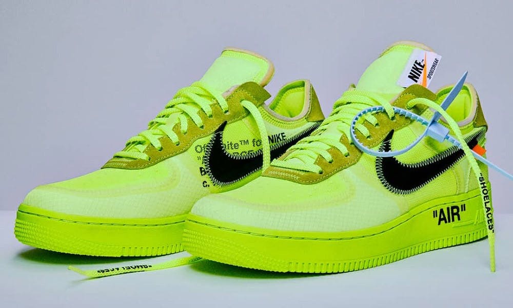 NIKE X OFF-WHITE The 10: Air Force 1 Low 'off-white Volt' Shoes in Yellow