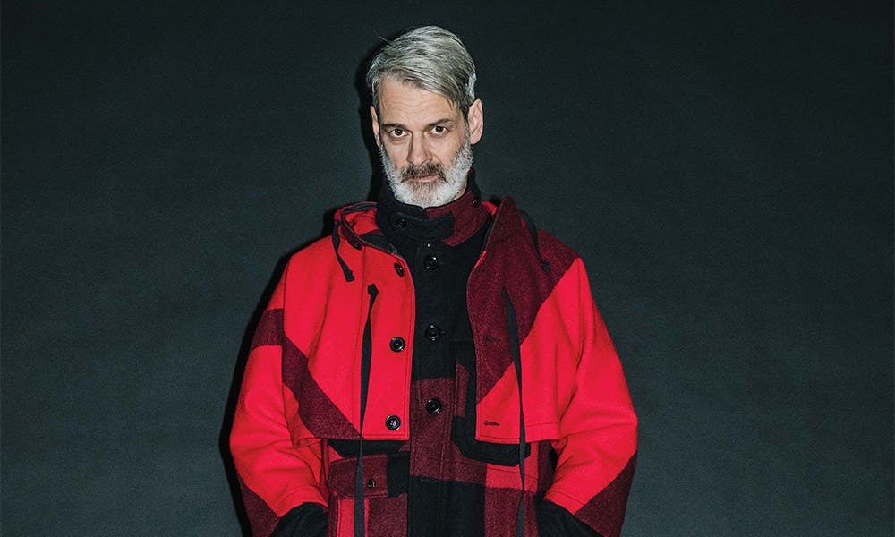 woolrich engineered garments red black collaboration