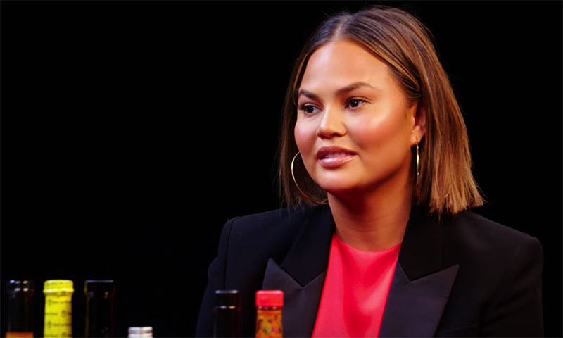 chrissy teigen hot ones feature