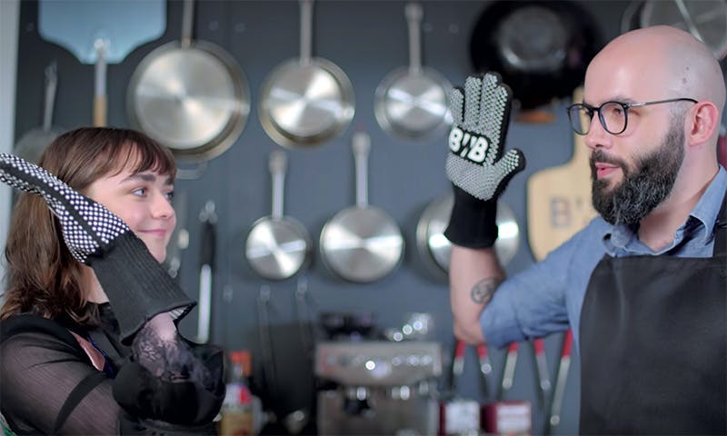 maisie williams binging with babish direwolf bread feature game of thrones