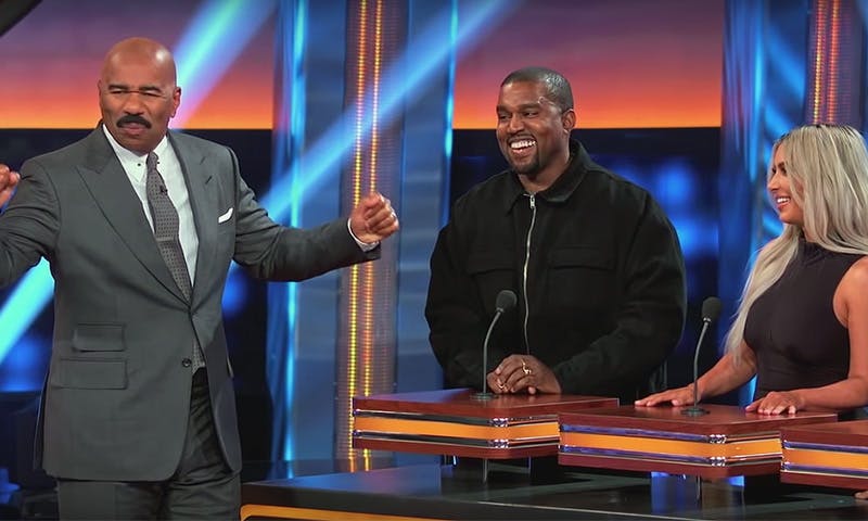 kanye kim family feud episode Celebrity Family Feud kanye west kim kardashian