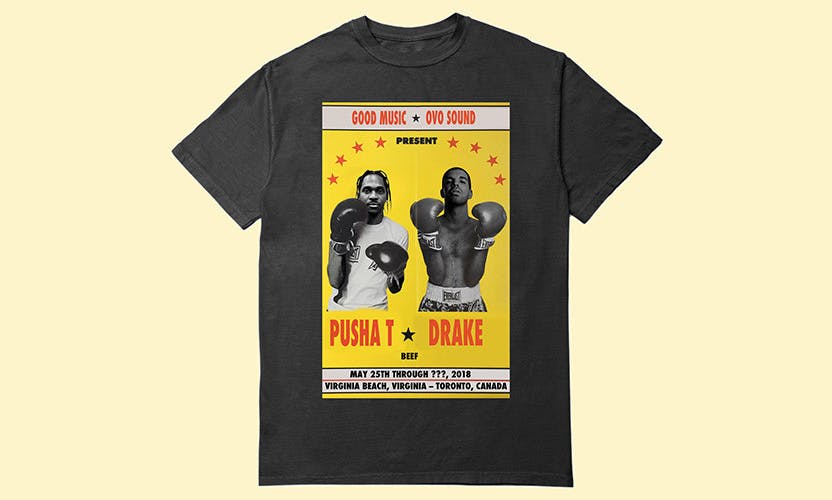 drake pusha t rap battle t shirt Debt Vibes