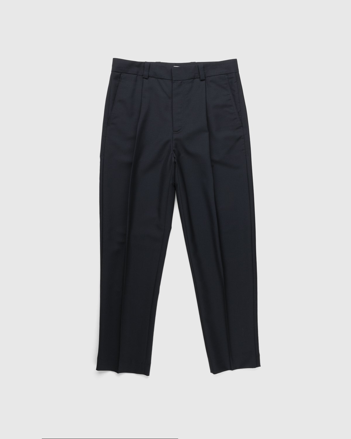 Acne Studios - Mohair Pleated Trousers Navy - Clothing - Blue - Image 1