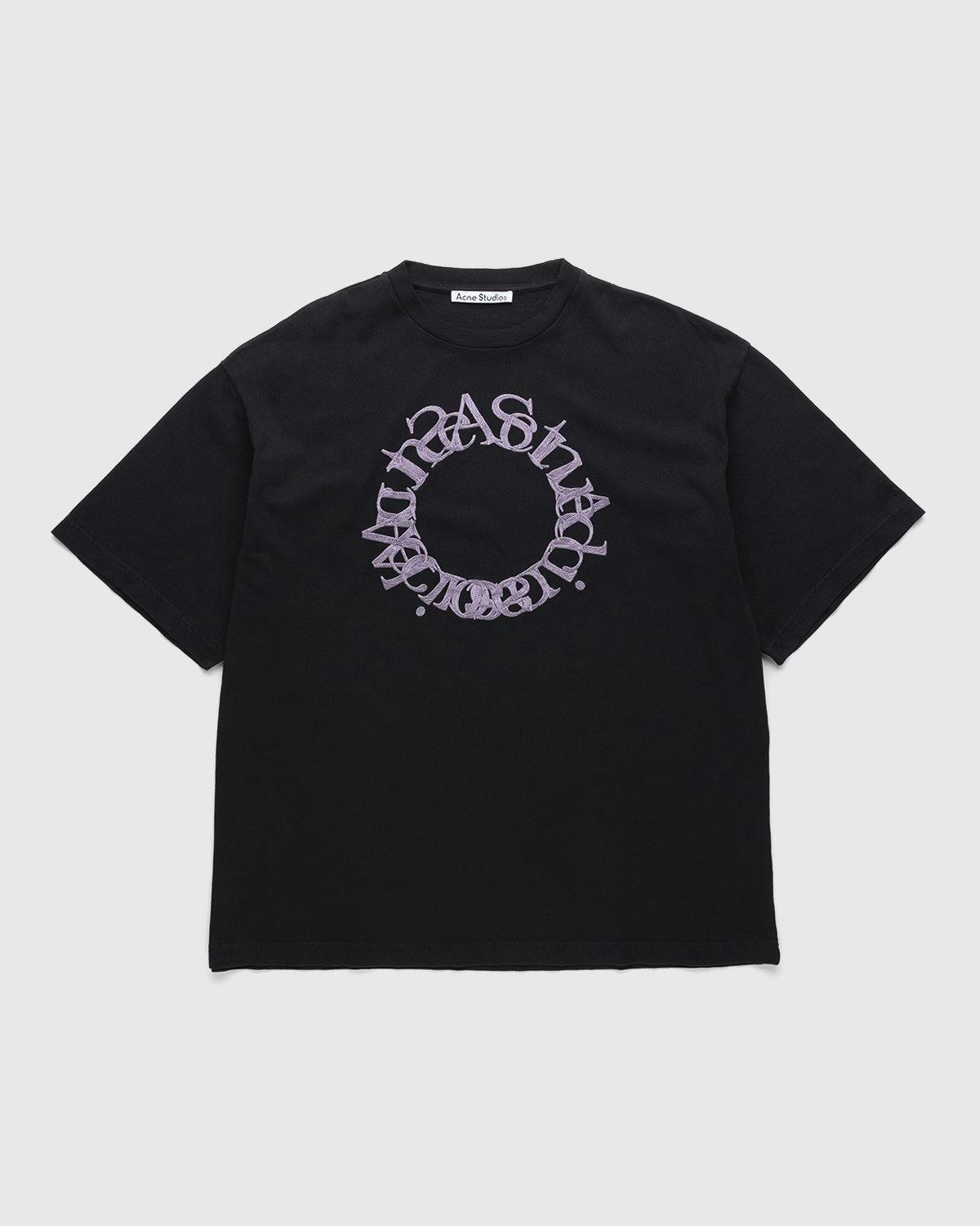 Acne Studios - Cotton Logo T-Shirt Black - Clothing - Black - Image 1