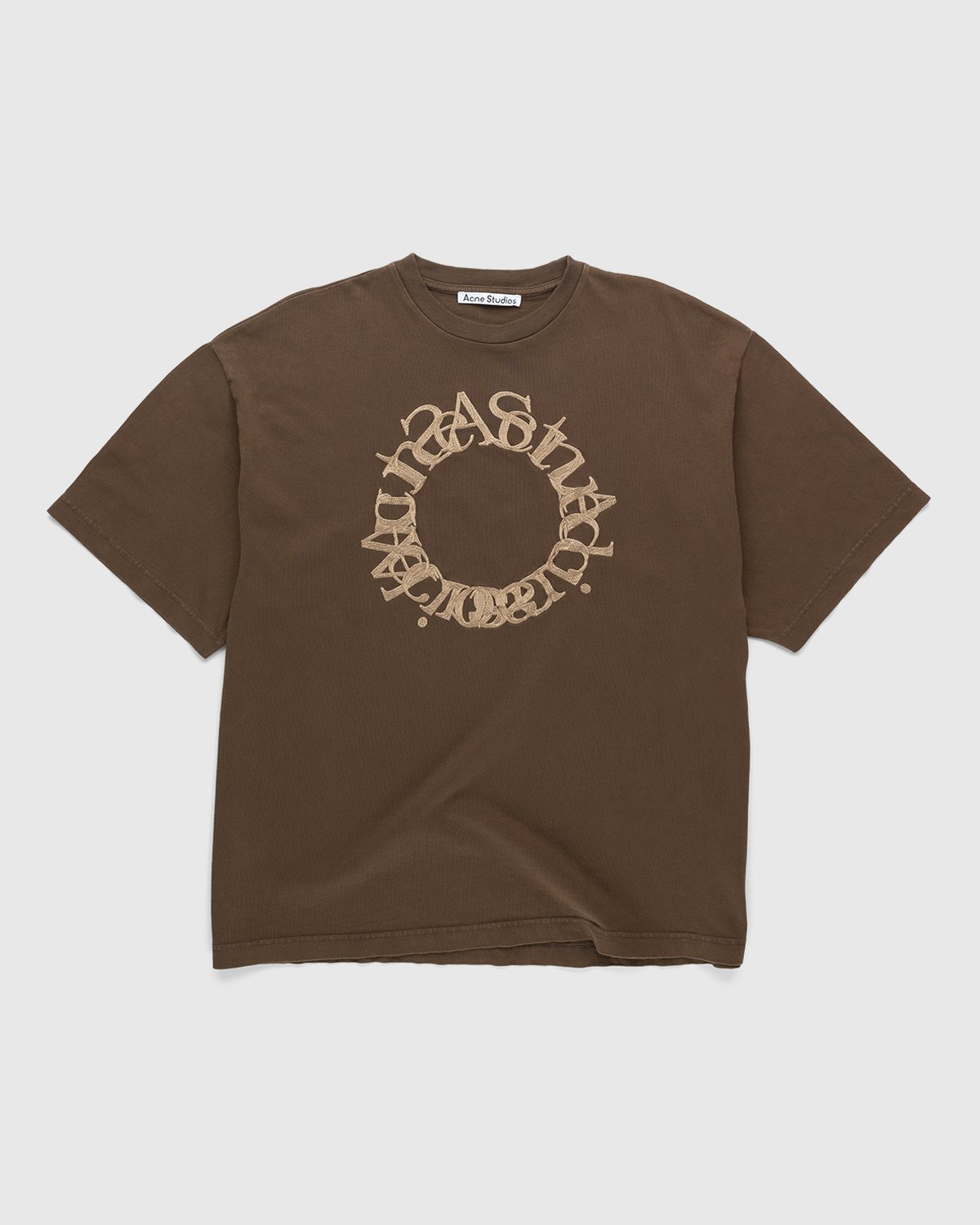 Acne Studios - Cotton Logo T-Shirt Chocolate Brown - Clothing - Brown - Image 1