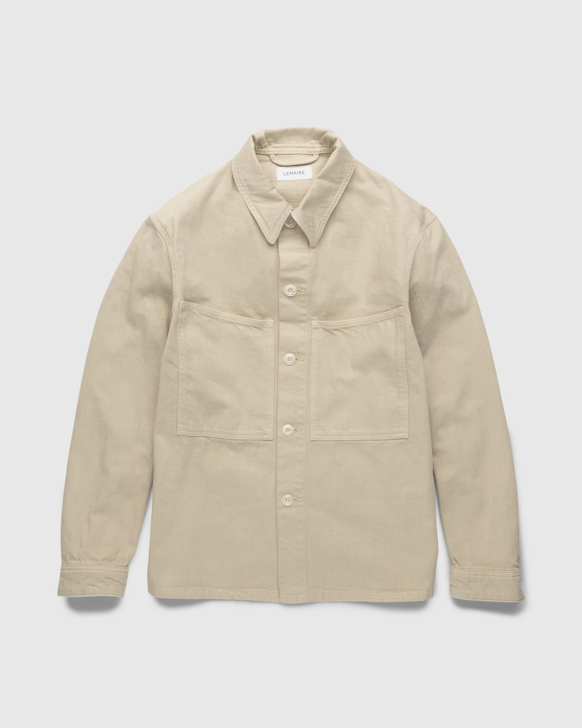 Lemaire - Boxy Denim Overshirt Saltpeter - Clothing - Beige - Image 1
