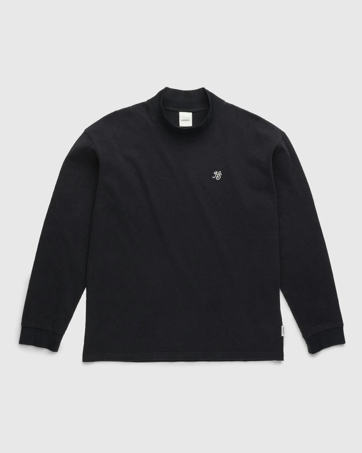 Highsnobiety - Heavy Logo Staples Mock Neck Black - Clothing - Black - Image 1