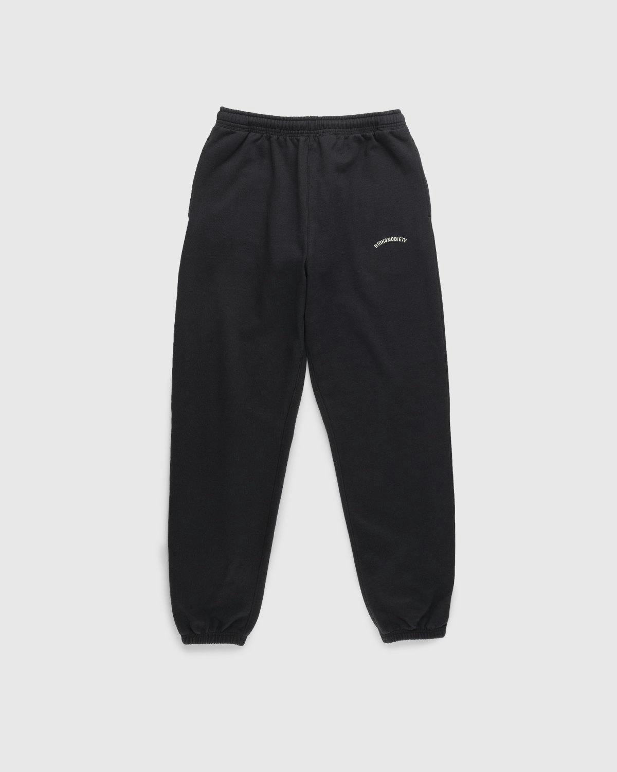 Highsnobiety - Logo Fleece Staples Pants Black - Clothing - Black - Image 1