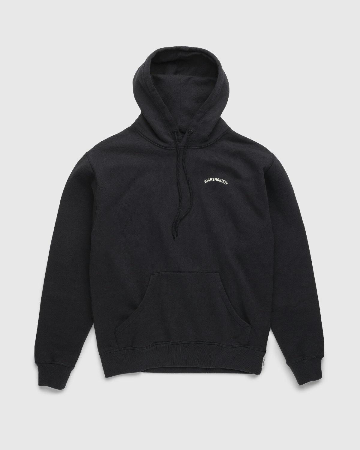 Highsnobiety - Logo Fleece Staples Hoodie Black - Clothing - Black - Image 1