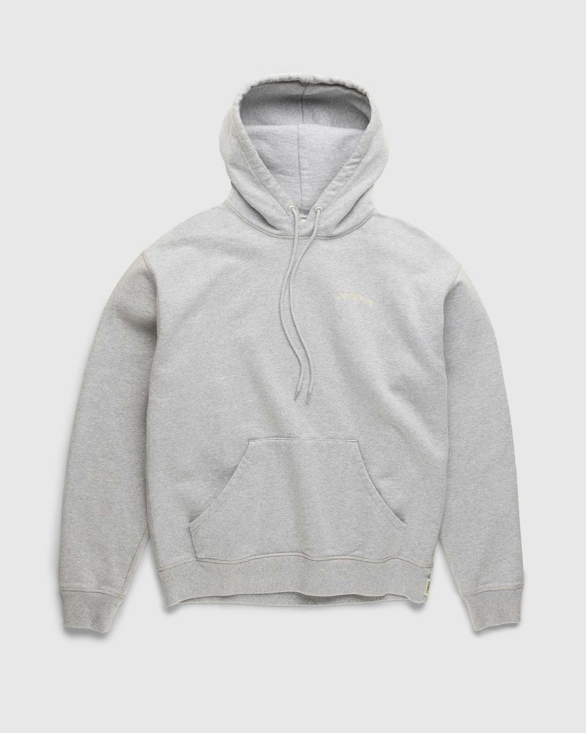 Highsnobiety - Logo Fleece Staples Hoodie Heather Grey - Clothing - Grey - Image 1