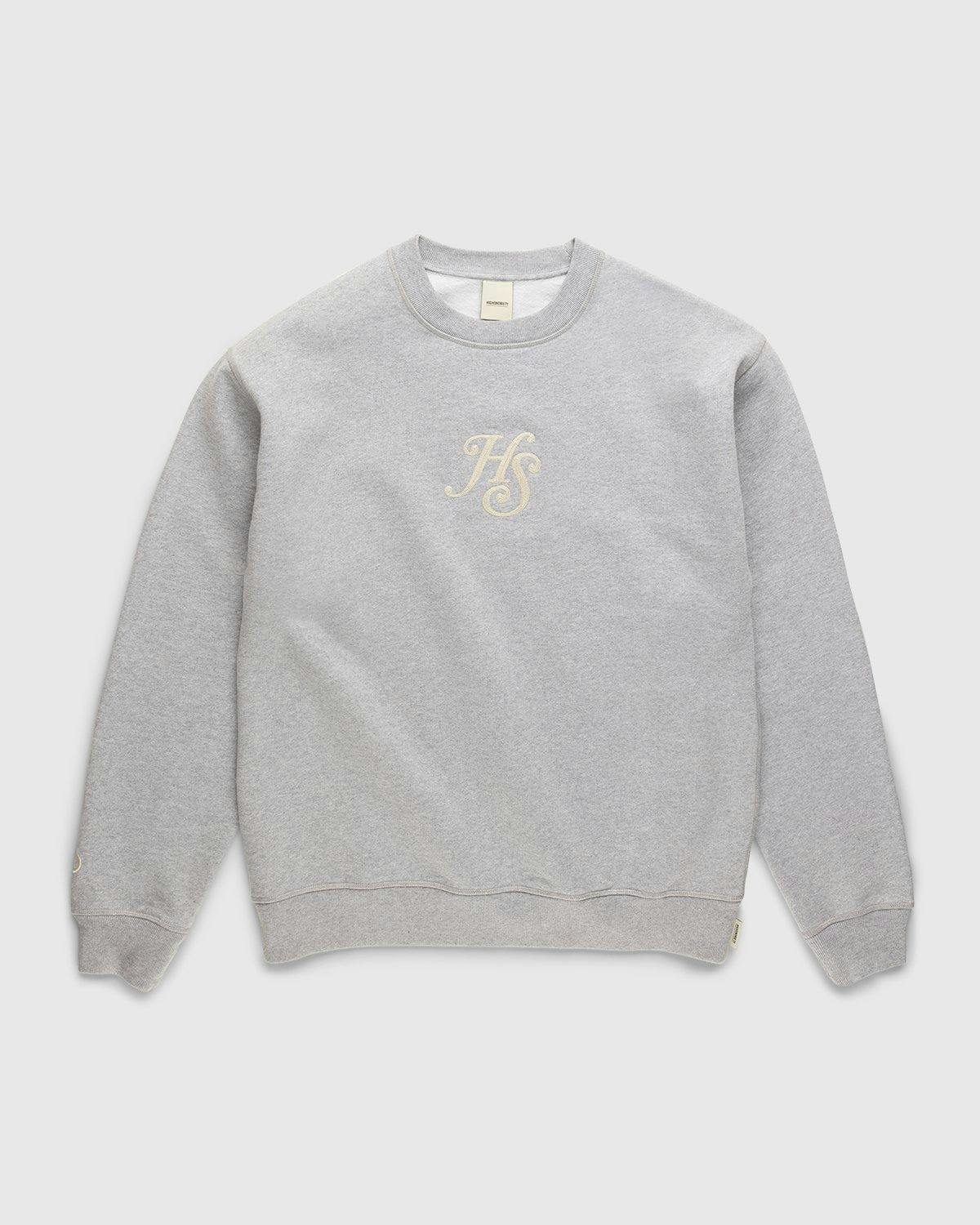 Highsnobiety - Logo Fleece Staples Crew Heather Grey - Clothing - Grey - Image 1