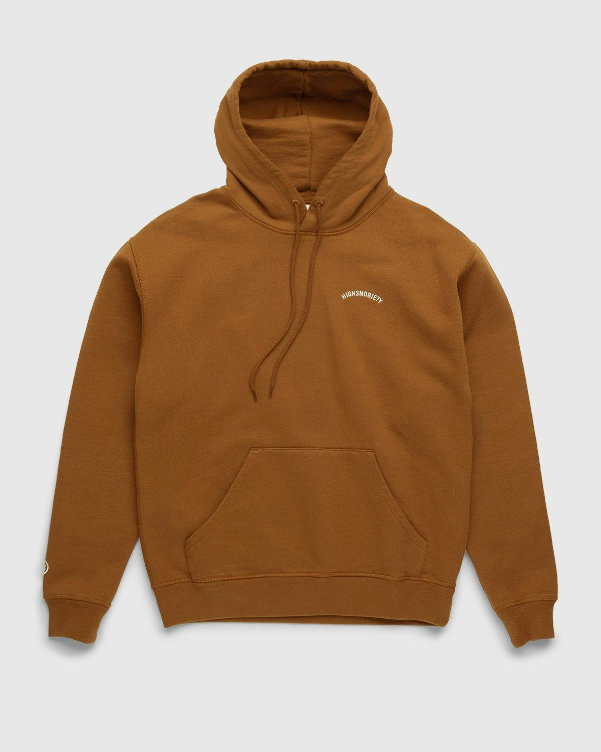 Highsnobiety - Logo Fleece Staples Hoodie Acorn - Clothing - Green - Image 1