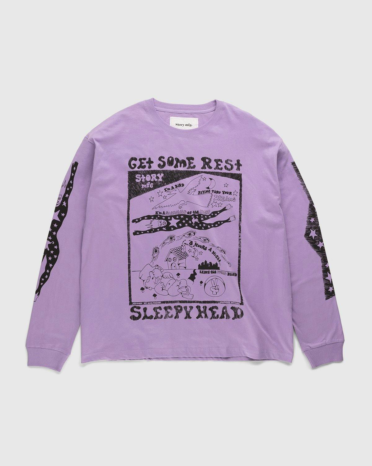 Story mfg. - Grateful Tee LS Lilac Sleepyhead - Clothing - Purple - Image 1