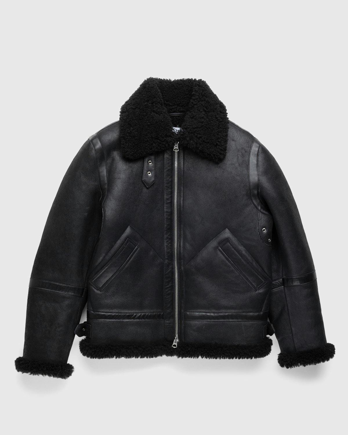 Acne Studios - Shearling Aviator Jacket Black - Clothing - Black - Image 1