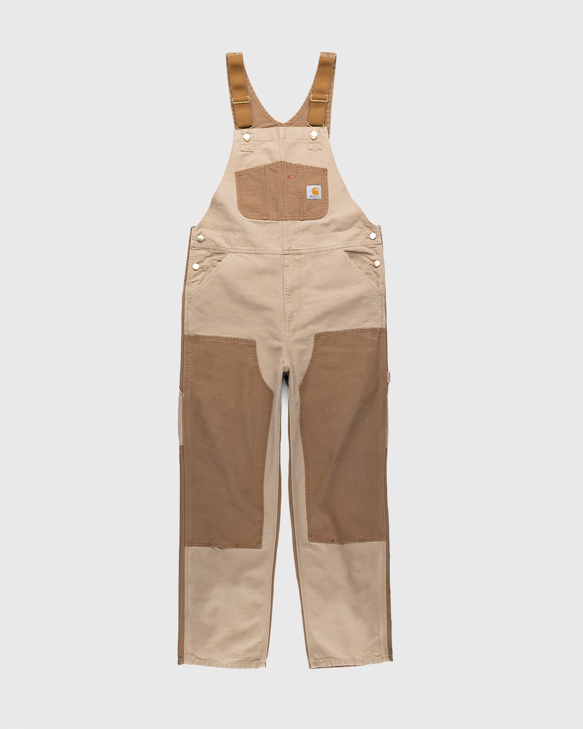 Carhartt WIP - Double Knee Bib Overall Dust Hamilton Brown - Clothing - Brown - Image 1