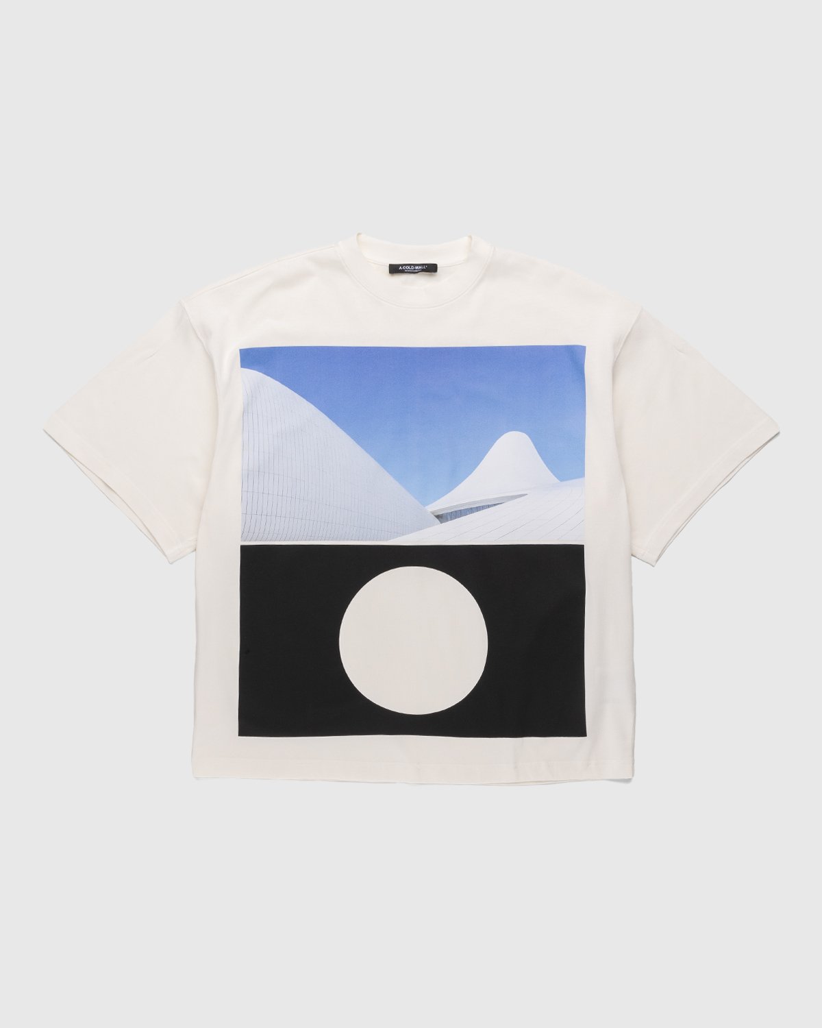 A-Cold-Wall* - Hemisphere Print T-Shirt Warm White - Clothing - White - Image 1